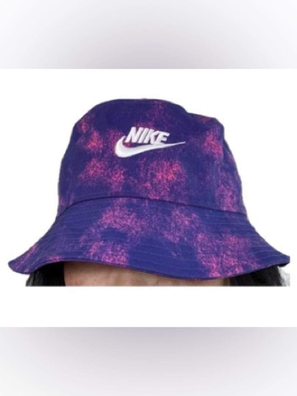 Nike Purple & Pink Tie-Dye Bucket Hat with White Logo